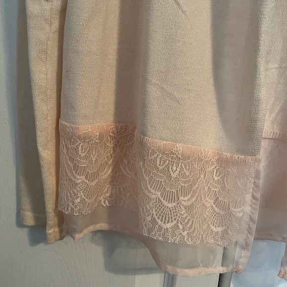 Forever 21 Light Peach Lace Cardigan Size Xs - Picture 3 of 5